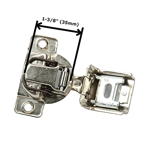 ROK 2 Pack Rok Hardware Grass TEC 864 108 Degree 1-1/4" Overlay 3 Level Soft Close Screw On Compact Cabinet Hinge 04547A-15 3-Way Adjustment 45mm Boring Pattern - Image 4