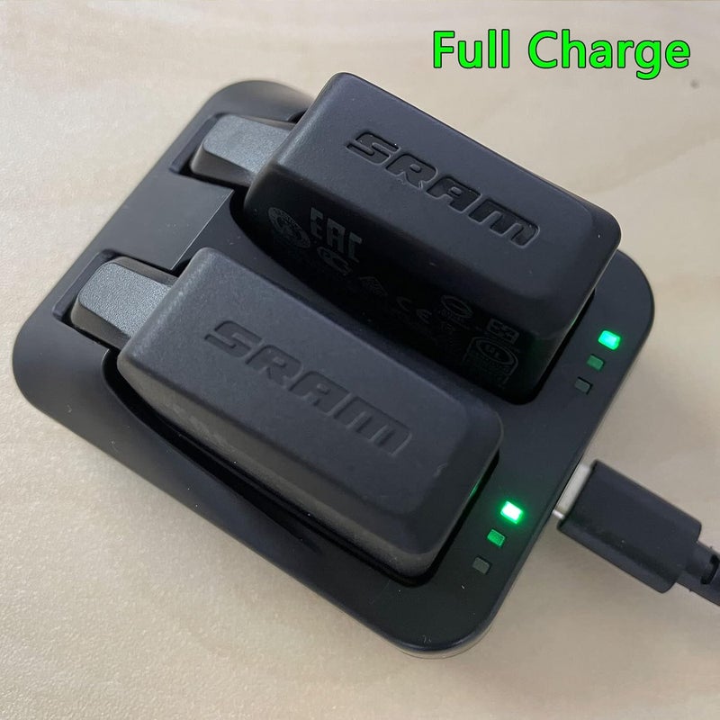 BININIU 2 Port Dual Battery Charger for SramAxs Red eTap Force Rival Gx Eagle Battery, USB C Port Input with USB A to C Cable - Image 2