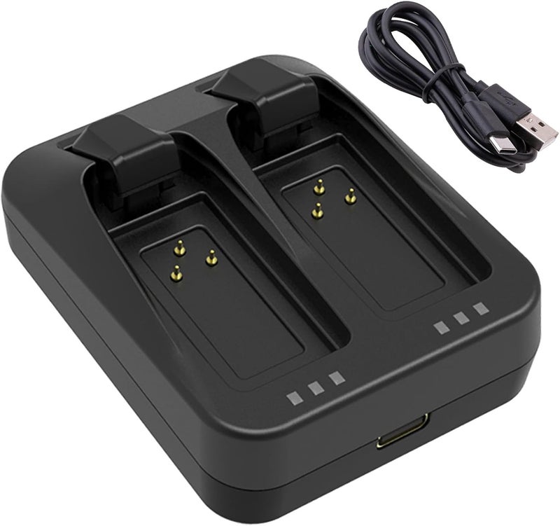 BININIU 2 Port Dual Battery Charger for SramAxs Red eTap Force Rival Gx Eagle Battery, USB C Port Input with USB A to C Cable - Image 1