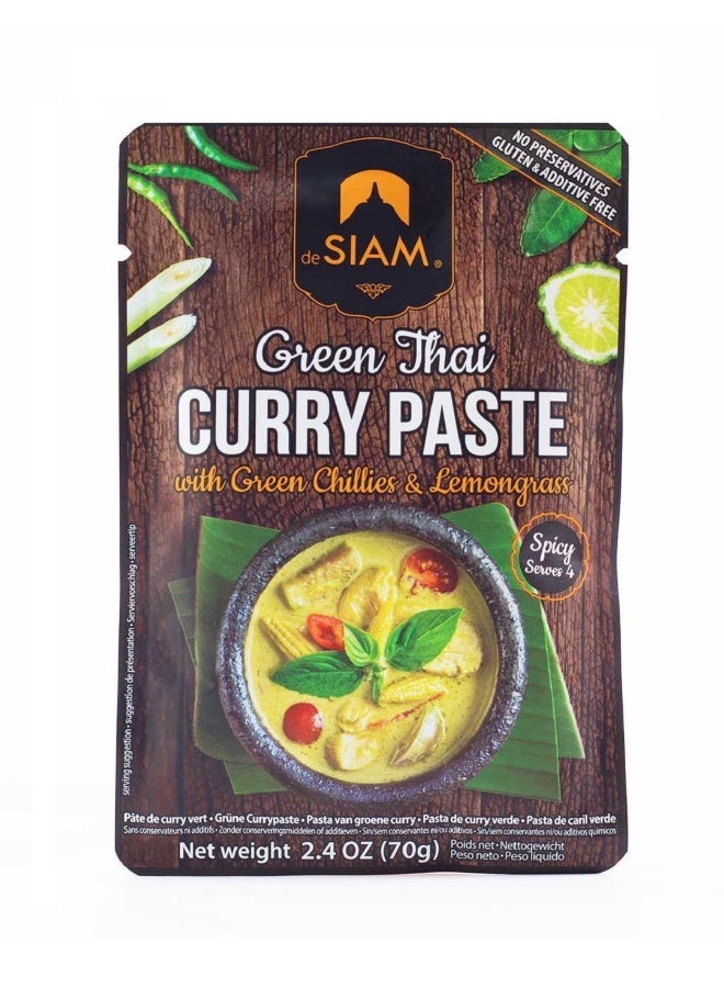 Thai Curry Paste, Green Curry - 70g, Thailand