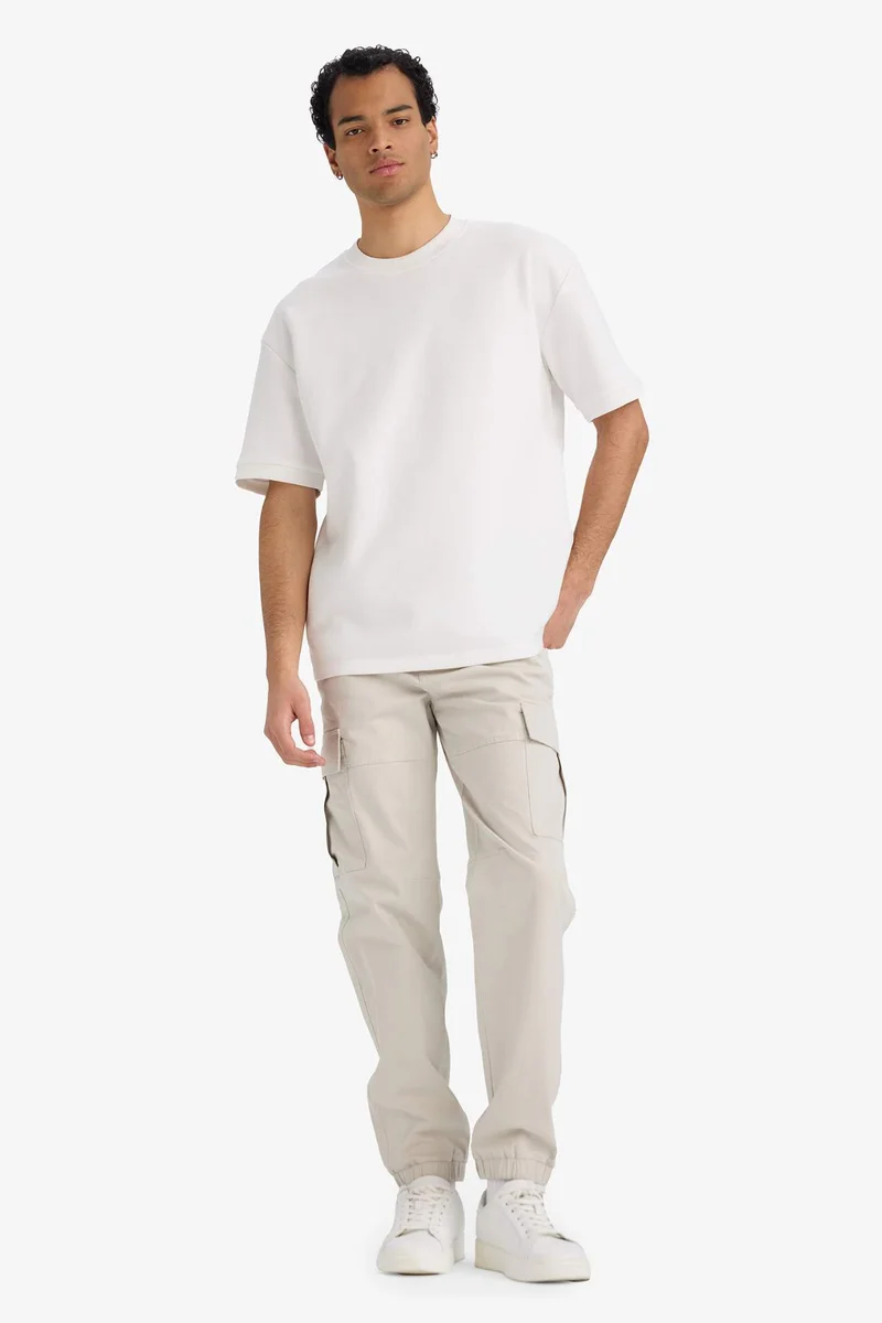 ديفاكتو Regular Fit Gabardine Cargo Pants