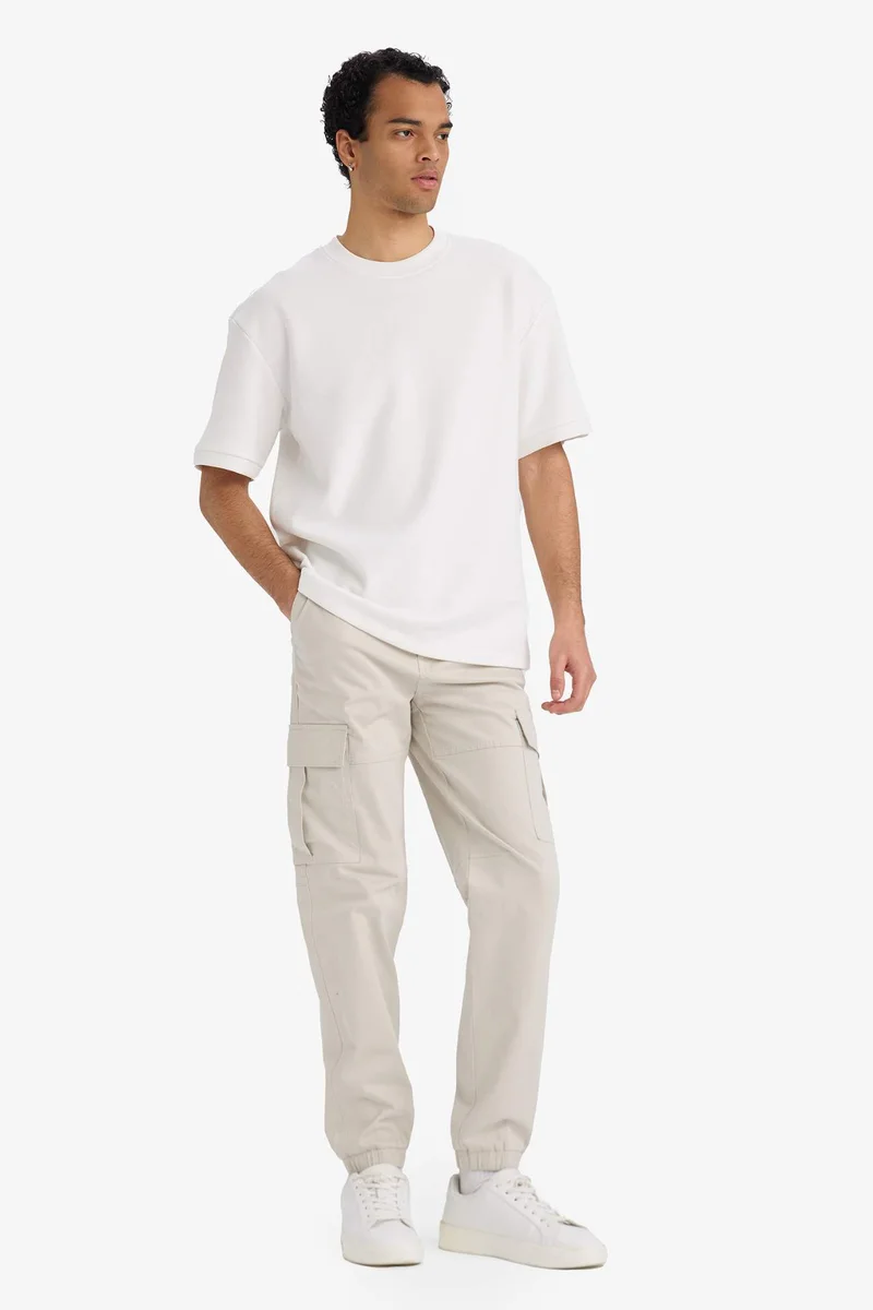 ديفاكتو Regular Fit Gabardine Cargo Pants