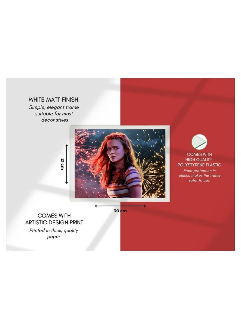 إم إي سي سترينجر ثينجز إطار ملصق حائط فني 21x30 سم - Image 4