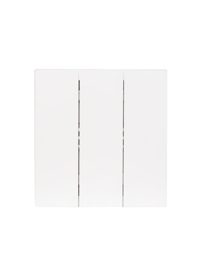 Donmarco Ultra Thin 3 Gang 1 Way Light Switch – 250V 10A, Premium Plastic Material, Modern & Durable, Fire-Resistant Electric Switch, 15-Year Warranty, Wall Switch for Home and Office (Matt White)