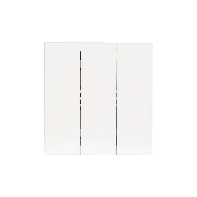 Donmarco Ultra Thin 3 Gang 1 Way Light Switch – 250V 10A, Premium Plastic Material, Modern & Durable, Fire-Resistant Electric Switch, 15-Year Warranty, Wall Switch for Home and Office (Matt White) - Image 1