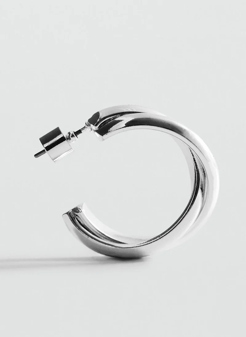 مانجو Intertwined Hoop Earrings