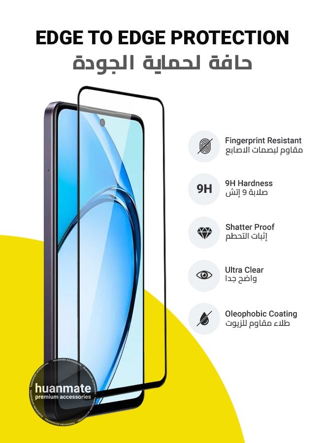 huanmate Screen Protector For Oppo A60 – Premium Edge to Edge Tempered Glass, High Transparency, Delicate Touch, Anti-Explosion, Smooth Arc Edges, Easy Installation  - Image 2