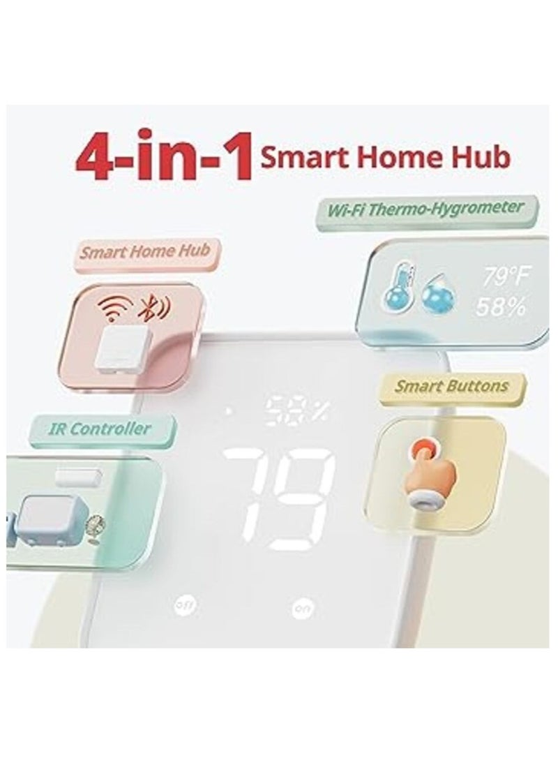 SwitchBot SwitchBot Hub 2 (2nd Gen), work as a WiFi Thermometer Hygrometer, IR Remote Control, Smart Remote and Light Sensor, Link SwitchBot to Wi-Fi (Support 2.4GHz), Compatible with Alexa&Google Assistant  - Image 4