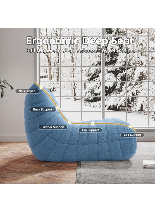 سحابة كرسي بين باج من سحابه ، أريكة أرضية مريحة بمسند ظهر، كرسي استرخاء مريح مع وسادة، كرسي قراءة مريح، كرسي أرضي لغرفة المعيشة والمكتب وغرفة النوم - Image 5