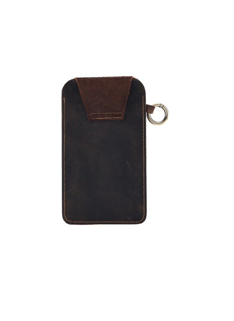 M MIAOYAN - M MIAOYAN Genuine Leather Tactical Waist Bag Men's Mobile Phone Bag Sports Waist Bag Men's Waist Bag - Image 1