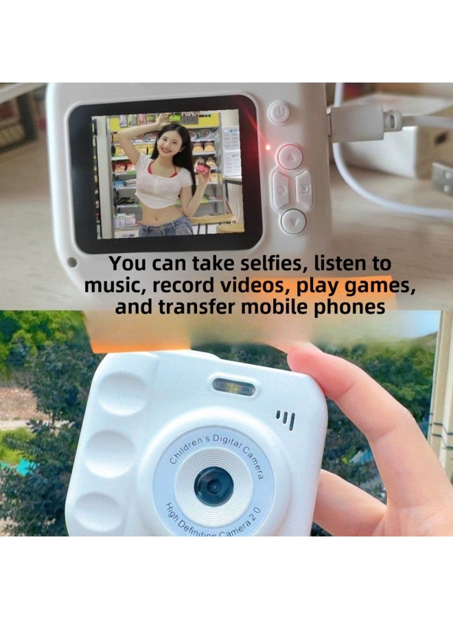 Generic Retro Ccd Self-timer HD Digital Camera Student Campus Affordable Photographable Travel High-value Card Machine-Body Color:H1 White  - Image 4