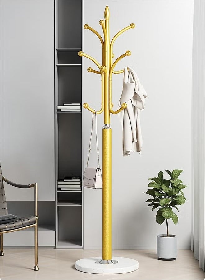 Beauenty Freestanding Metal Coat Rack Natural Marble Tree-shaped Coat Rack 180CM Suitable For Entrance Hall Corridor Multifunctional Coat Rack(Gold) - Image 3