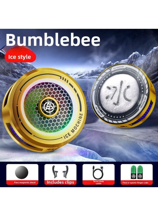 Bumblebee AL19 Icing Semiconductor Mobile Phone Radiator Cooling Artifact Magnetic Back Clip Universal-color:【al19 Ice Style】 Contains 2 Finger Cots - Image 1