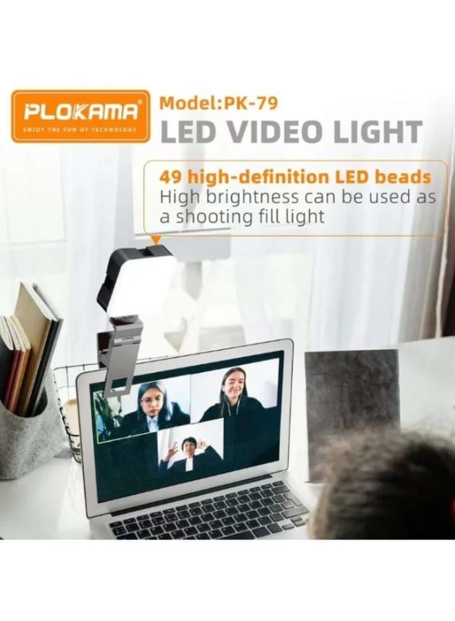 PLOKAMA Ring Light Selfie for Mobile Phone LED Camera Light with 3 Pen Batteries for Video Shooting, Laptop Lamp for Video Conference (3 Levels White Light plokama - Image 5