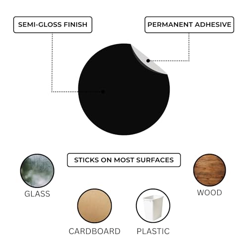 ChromaLabel 1/4 Inch Circle Sticker Labels, Easy to Write on Colored Dot Stickers with Handy Dispenser, Round Color Coding Labels - 1000 Sticky Dots, Black Stickers - Image 3