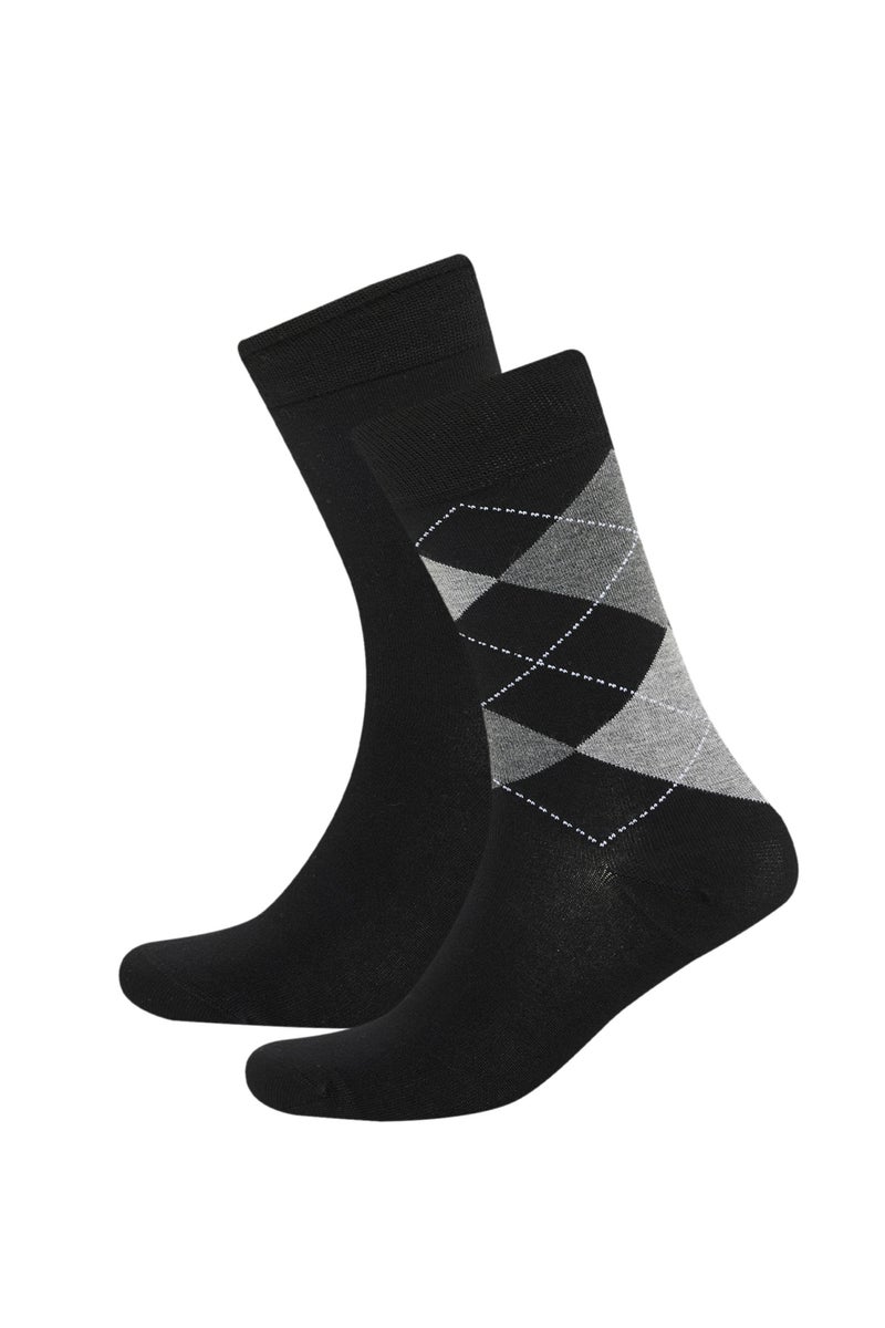 DeFacto Black Boy Seamless 2 Piece Bamboo Long Socks Casual - Image 1
