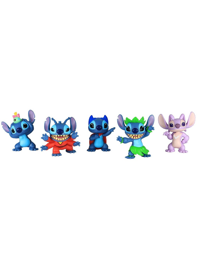 Just Play Disney Lilo & Stitch Collectible Stitch Action Figure Set – 5-Piece Mini Figurines | Cute Alien Toy Set for Kids, Cake Toppers, Birthday Gifts, Party Decorations & Fans of Stitch Characters  - Image 5