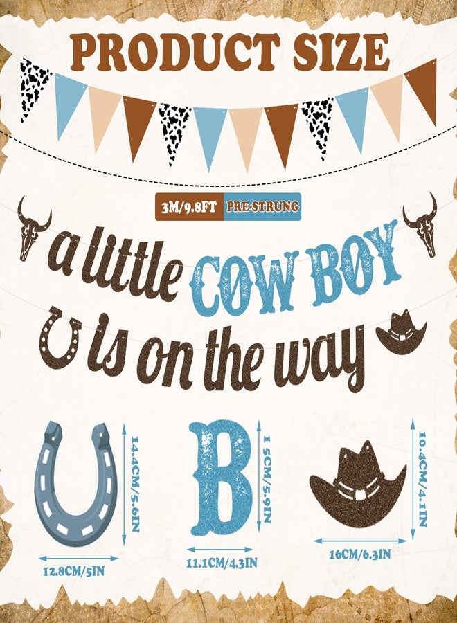 FuWeave مجموعة من 5 قطع من ديكورات حفلات استقبال المولود الجديد على طراز رعاة البقر الغربيين، لافتات "راعي بقر في الطريق"، ديكورات حفلات رعاة البقر الغربيين - Image 2