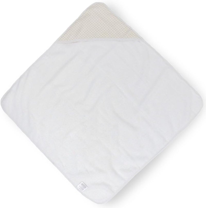 Little Unicorn Premium Infant Hooded Bath Towel - Tan Gingham - Image 2