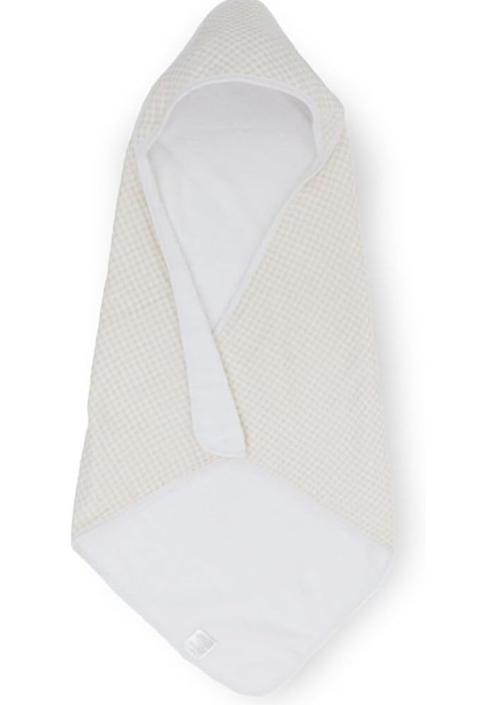 Little Unicorn Premium Infant Hooded Bath Towel - Tan Gingham - Image 1