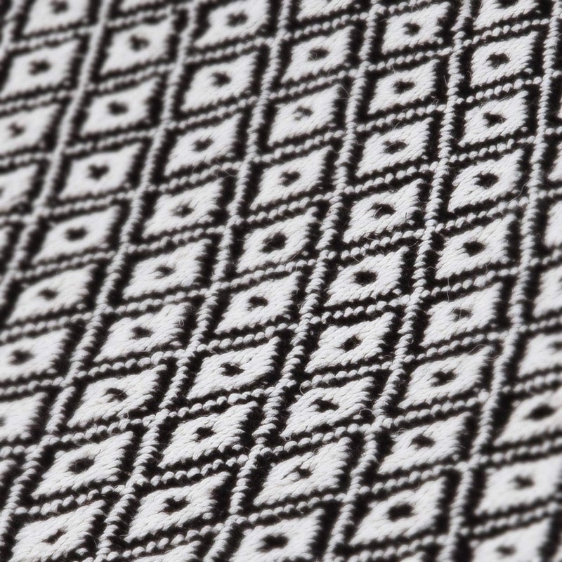 Americanflat 100% Cotton Throw Blanket for Couch - 50x60 in - All Seasons Neutral Lightweight Cozy Soft Blankets & Throws for Bed, Sofa or Chair. Indoor or Outdoor Use [Black Cream Chevron] - Image 3