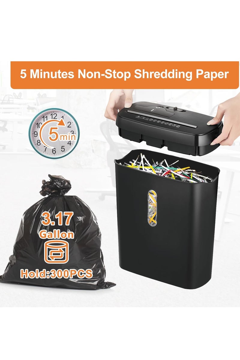 Home Office Paper Shredder, 10-Sheet Strip Cut with 12L Basket, P-2 Security Level, CD & Credit Card Shredder, Durable & Fast - Jam Proof System - Image 2