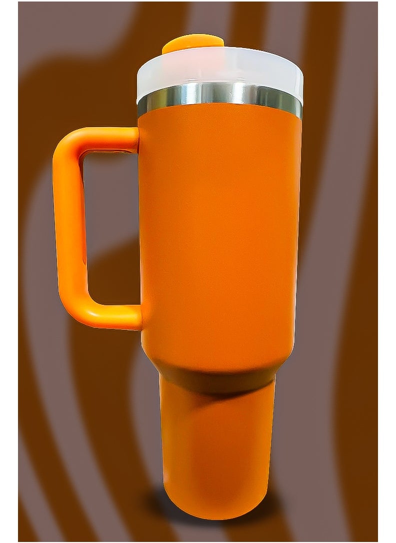 Stanley 40oz Tumbler Stainless Steel Travel Mug with Reusable Straw BPA Free Sustainable and Dishwasher Safe with Leakproof FlowState Lid Double Wall Insulation Maintains Drink Temperature Hot for 16 Hours Cold for 24 Hours Slim Base Fits in Most Car Cup Holders Ergonomic Handle Built for Travel Work and Everyday Use