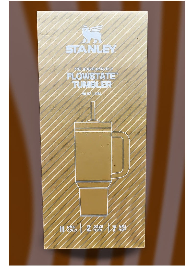 Stanley 40oz Tumbler Stainless Steel Travel Mug with Reusable Straw BPA Free Sustainable and Dishwasher Safe with Leakproof FlowState Lid Double Wall Insulation Maintains Drink Temperature Hot for 16 Hours Cold for 24 Hours Slim Base Fits in Most Car Cup Holders Ergonomic Handle Built for Travel Work and Everyday Use
