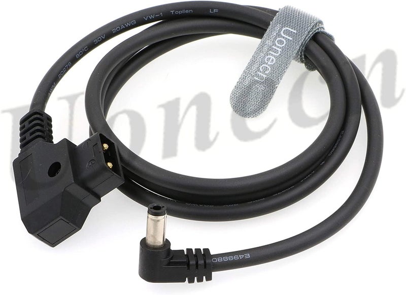 Uonecn كابل طاقة Uonecn 1M بزاوية قائمة DC إلى Dtap 12V 2.1mm لشاشات KiPRO LCD وأجهزة Lectrosonic وLowel Blender LED Power Tap-Lectro - Image 1