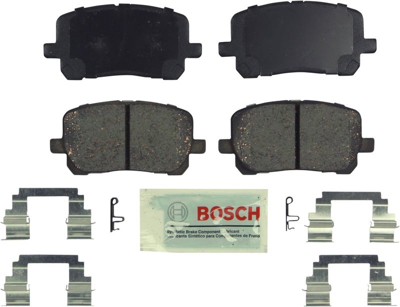 BOSCH BE923H Blue Ceramic Disc Brake Pad Set With Hardware - Compatible With Select Pontiac Vibe, Toyota Corolla, Matrix; FRONT - Image 1