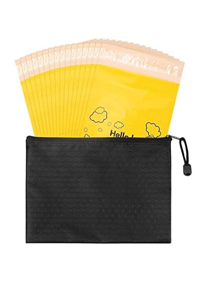 Arabest Yellow Opaque Feminine Hygiene Disposal Bags - Pack of 100, 7x12inches - Storage Bag Included - Suitable for Tampons & Sanitary Liners  - Image 1