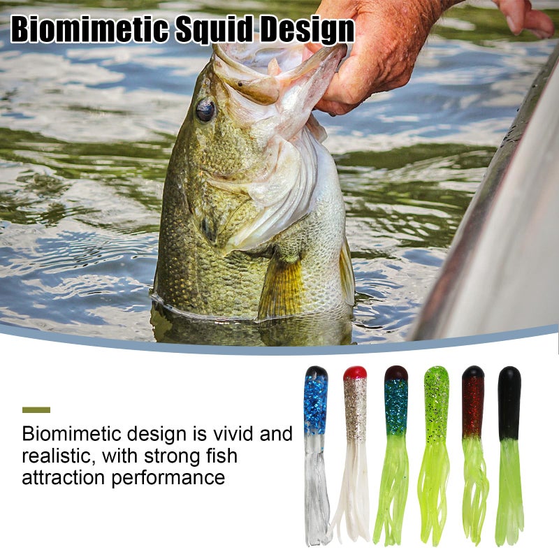 CWSDXM Crappie Jigs & Lures Tackle Kit, 120pcs - 70pcs Jigs, Soft Plastic Fishing Lures, Tubes, Swimbaits, Grubs, for Bass, Trout, Freshwater & Saltwater Fishing - Image 4