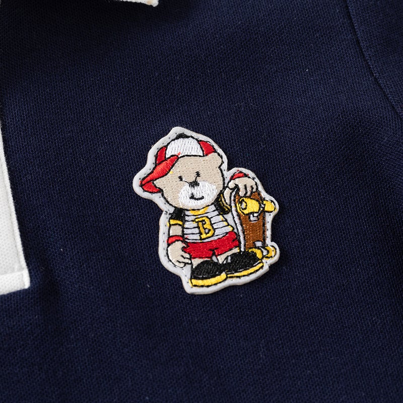 Children'S Short-Sleeved T-Shirt 2024 Summer Korean Children'S Clothing Boy'S Color-Matching Sleeve Short-Sleeved Polo Shirt Baby Cartoon Top - Image 5