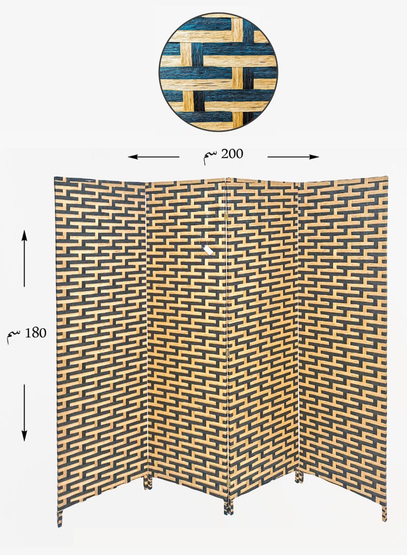 Living Set of 2 Pieces Room Divider Room Partition, Foldable Freestanding 200*180 CM - Image 2