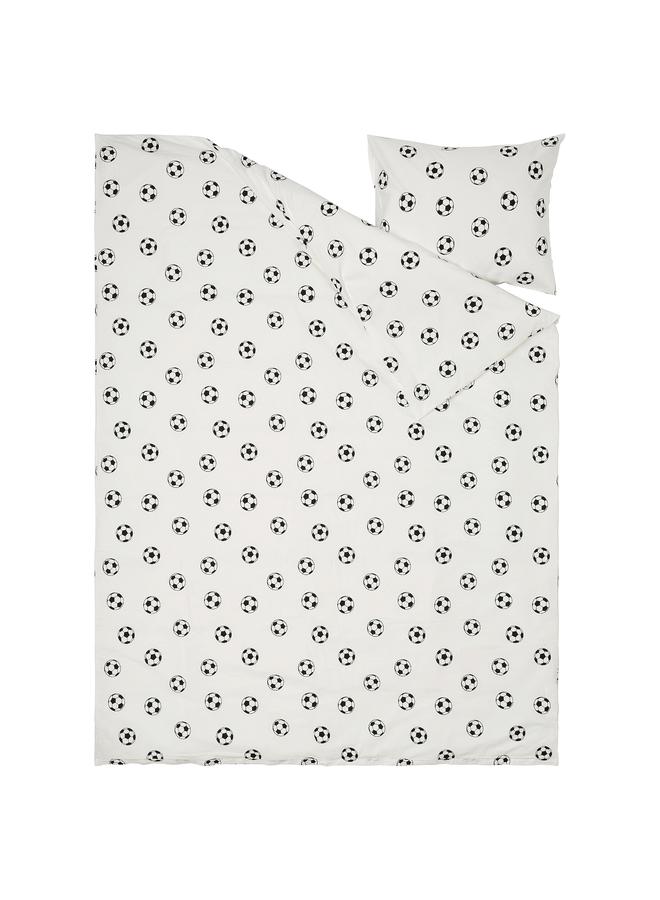 Zaboon Duvet cover and pillowcase, football pattern, 150x200/50x80 cm - Image 2