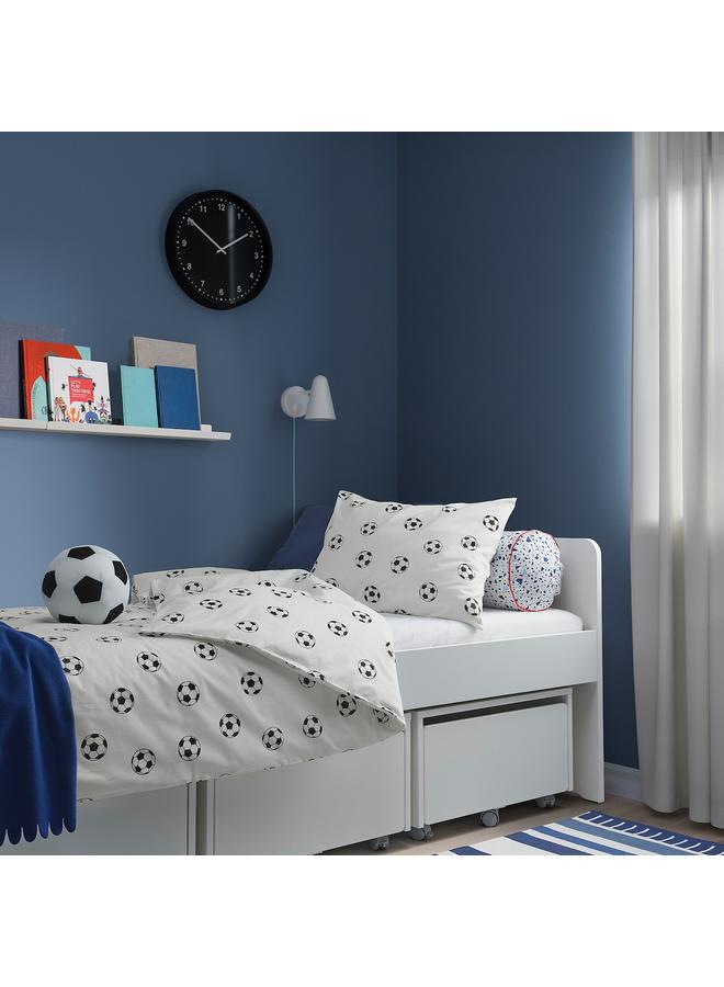 Zaboon Duvet cover and pillowcase, football pattern, 150x200/50x80 cm - Image 3