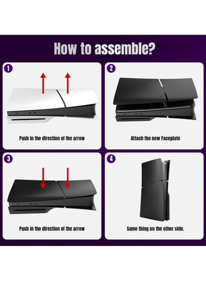 سوني كوبوريشن حافظة لوحات وحدة التحكم ذات الإصدار الرقمي النحيف من PS5 لاستبدال محرك الأقراص الضوئية النحيف PS5، ملحقات هيكل اللوحة الصلبة المضادة للسقوط (أسود) - Image 4