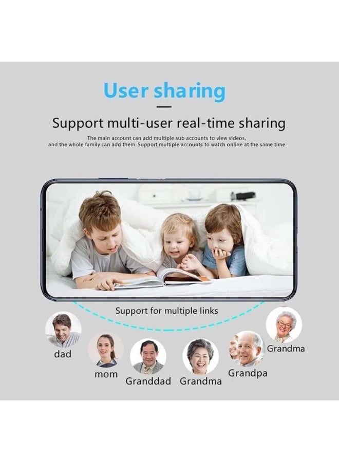 Mini 360° Surveillance Camera – 1080P HD, Wi-Fi, Night Vision, Motion Detection, App Control - Image 3