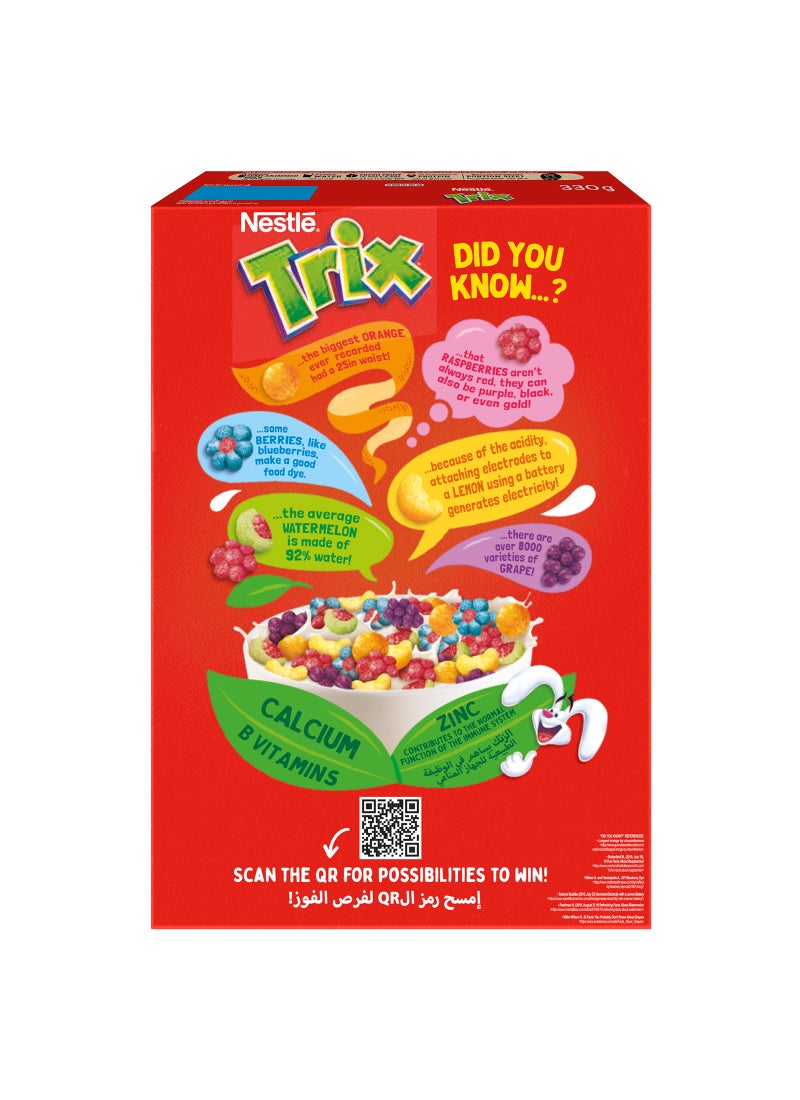 Trix 6 Fruity Shaped Breakfast Cereal 330g  - Image 2