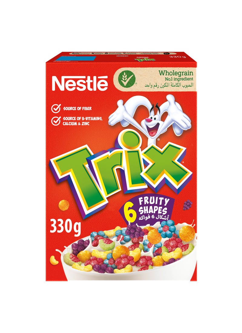 Trix 6 Fruity Shaped Breakfast Cereal 330g  - Image 1
