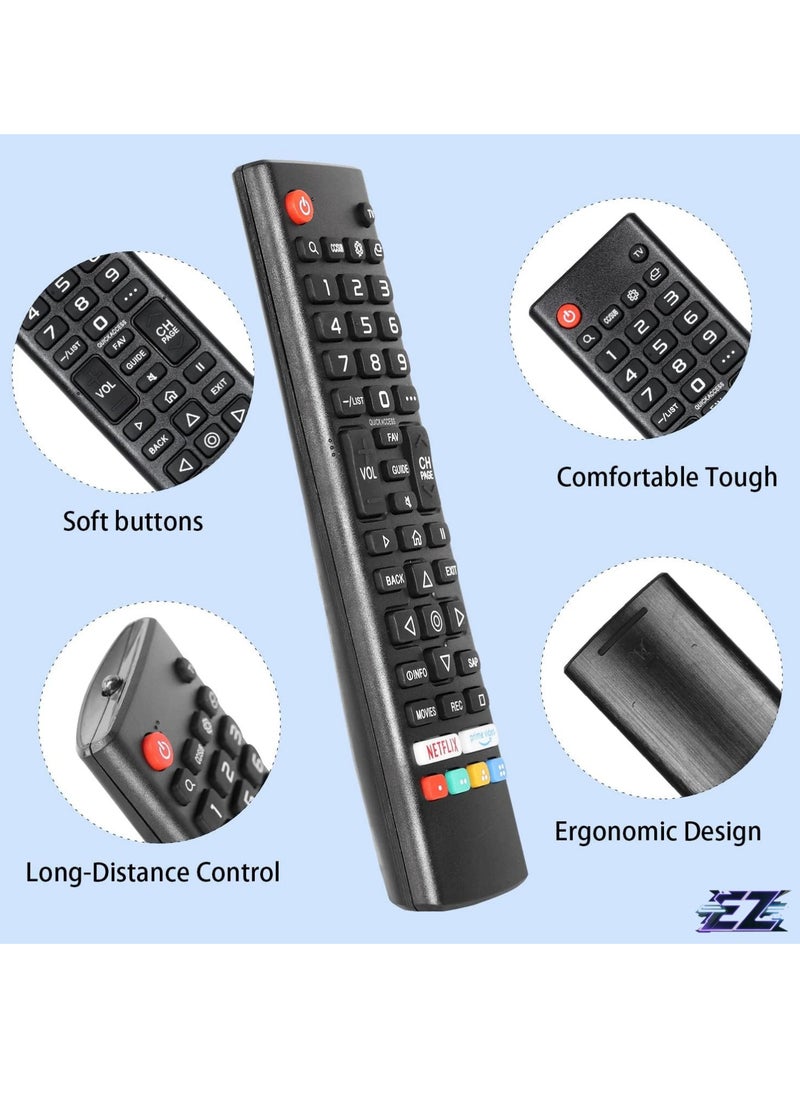 Remote Control AKB76037002 Compatible with RCA TV 4K UHD RWOSU7049 RWOSU5847 RWOSU7047 RWOSU5549 RWOSBU5048 RWOSU6547 with Prime Video and Netflix Buttons with Batteries with battery