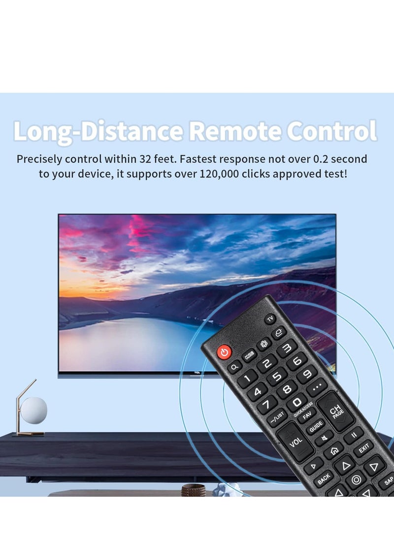 Remote Control AKB76037002 Compatible with RCA TV 4K UHD RWOSU7049 RWOSU5847 RWOSU7047 RWOSU5549 RWOSBU5048 RWOSU6547 with Prime Video and Netflix Buttons with Batteries with battery