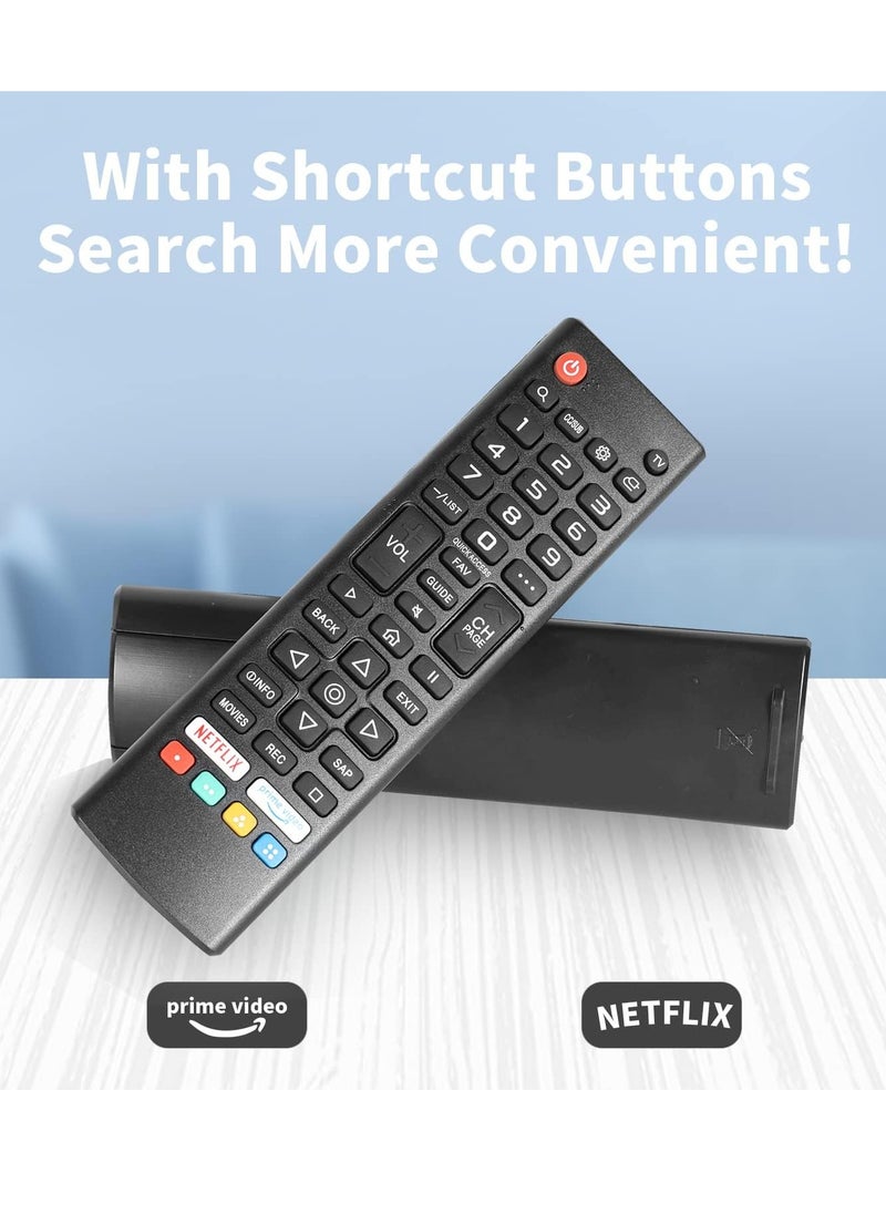 Remote Control AKB76037002 Compatible with RCA TV 4K UHD RWOSU7049 RWOSU5847 RWOSU7047 RWOSU5549 RWOSBU5048 RWOSU6547 with Prime Video and Netflix Buttons with Batteries with battery
