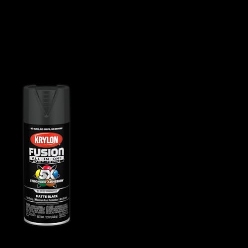 Krylon Fusion All-In-One Adhesive Spray Paint for Indoor/Outdoor Use, 12 oz, Black - Image 2