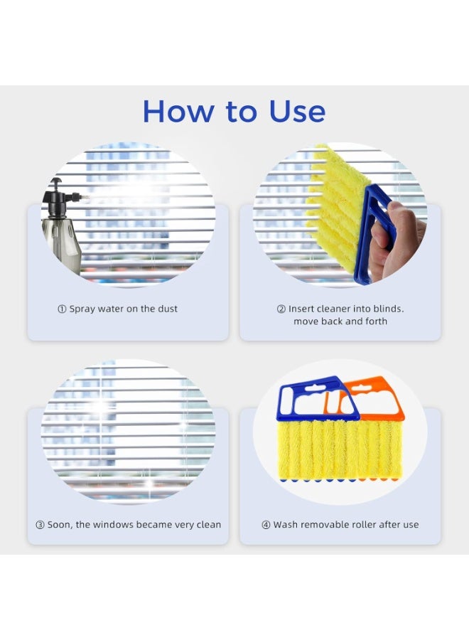 أداة تنظيف الستائر والنوافذ 7 أصابع، فرشاة غبار قابلة للغسل للشبكات والفتحات الهوائية والمكيفات، منظف ستائر وشبكات، أداة تنظيف منزلي متعددة الاستخدامات - Image 5