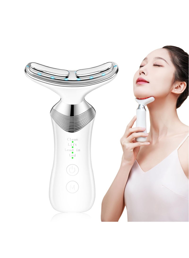 Excefore LED Light Therapy for Face,4 in 1 Face Lift Device,Skin Beauty Device for Smooth Face and Neck, Portable Electric Tightening Face Neck Massager for Double Chin - Image 1