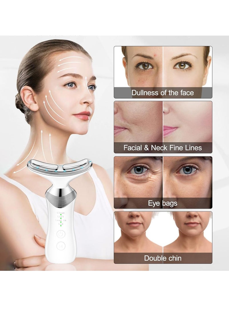 Excefore LED Light Therapy for Face,4 in 1 Face Lift Device,Skin Beauty Device for Smooth Face and Neck, Portable Electric Tightening Face Neck Massager for Double Chin - Image 4