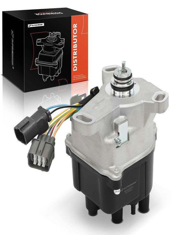 A-Premium Ignition Distributor with Cap and Rotor Compatible with Honda Prelude 1993 1994 1995 1996 2.2L - Image 1