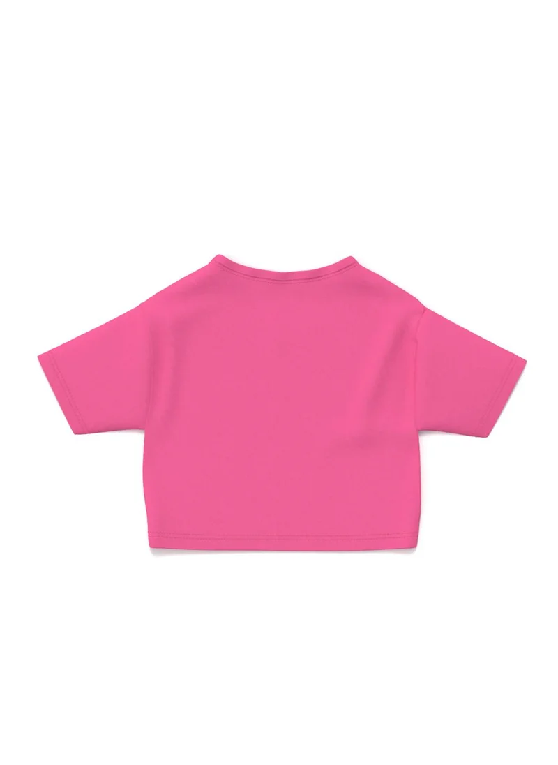 Nautinati Nautinati Girls Butterfly Print Cotton T-shirt | Cropped T-shirt for 4-8 Years