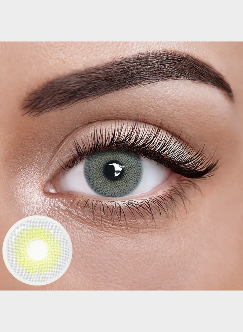 Unibling Queen Grey Yearly Colored Contact Lenses, Unisex Cosmetic Contact Lenses, Enlargement Collection, With Case - Image 2